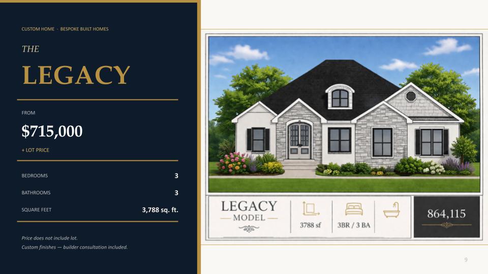 The Legacy custom home plan — Noblewood at Utica